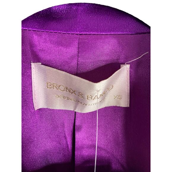 Bronx and Banco Odessa Silk Feathered Mini Blazer Dress Cocktail Party Sz 2 - Picture 7 of 12